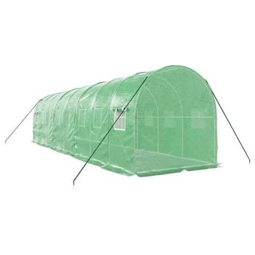 Staklenik s čeličnim okvirom zeleni 16 m² 8 x 2 x 2 m - Zelena 8 x 2 x 2 m 1 Cijena