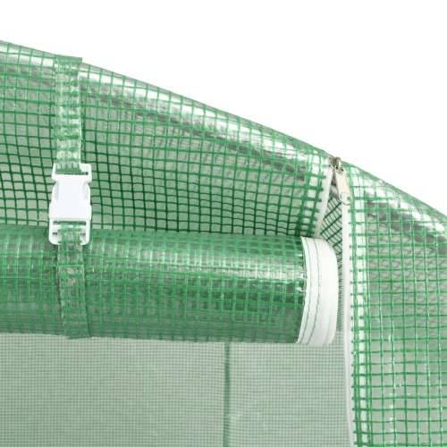 Staklenik s čeličnim okvirom zeleni 16 m² 8 x 2 x 2 m Cijena