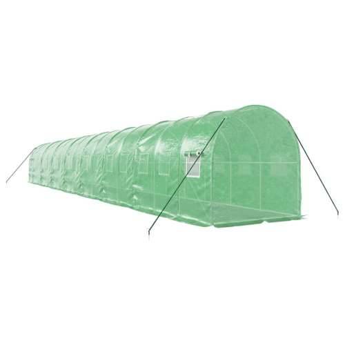 Staklenik s čeličnim okvirom zeleni 32 m² 16 x 2 x 2 m Cijena