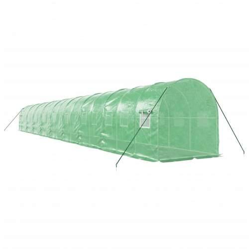 Staklenik s čeličnim okvirom zeleni 36 m² 18 x 2 x 2 m Cijena