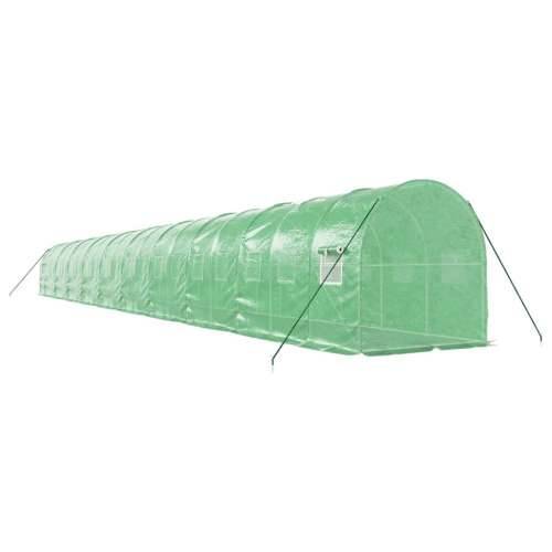 Staklenik s čeličnim okvirom zeleni 40 m² 20 x 2 x 2 m - Zelena 20 x 2 x 2 m 1 Cijena