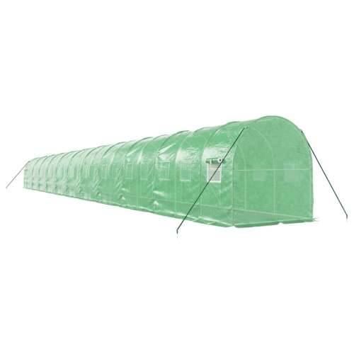 Staklenik s čeličnim okvirom zeleni 44 m² 22 x 2 x 2 m - Zelena 22 x 2 x 2 m 1 Cijena