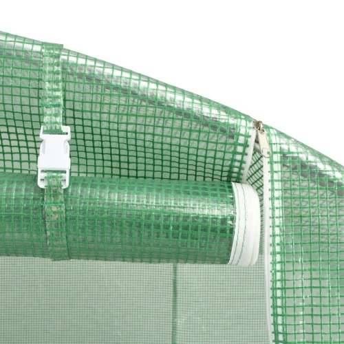 Staklenik s čeličnim okvirom zeleni 44 m² 22 x 2 x 2 m - Zelena 22 x 2 x 2 m 1 Cijena