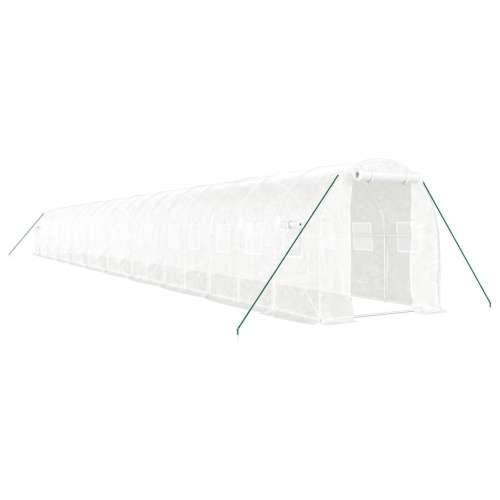 Staklenik s čeličnim okvirom bijeli 40 m² 20 x 2 x 2 m - Bijela 20 x 2 x 2 m 1 Cijena