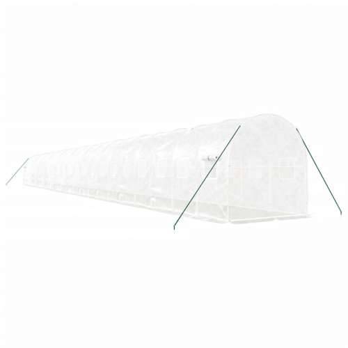 Staklenik s čeličnim okvirom bijeli 44 m² 22 x 2 x 2 m - Bijela 22 x 2 x 2 m 1 Cijena