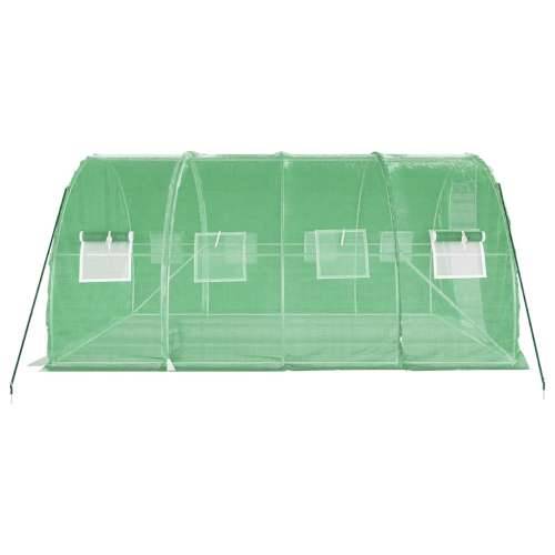 Staklenik s čeličnim okvirom zeleni 12 m² 4 x 3 x 2 m Cijena
