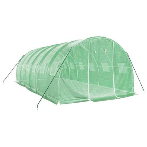 Staklenik s čeličnim okvirom zeleni 18 m² 6 x 3 x 2 m - Zelena 6 x 3 x 2 m 1 Cijena