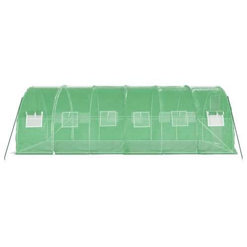 Staklenik s čeličnim okvirom zeleni 18 m² 6 x 3 x 2 m - Zelena 6 x 3 x 2 m 1 Cijena