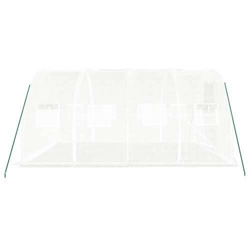 Staklenik s čeličnim okvirom bijeli 12 m² 4 x 3 x 2 m Cijena