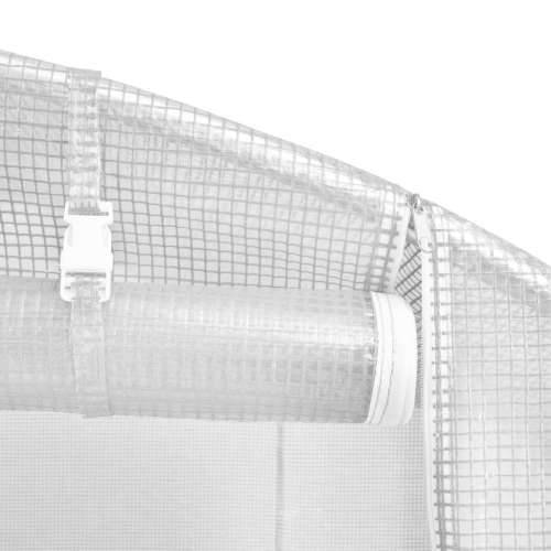 Staklenik s čeličnim okvirom bijeli 12 m² 4 x 3 x 2 m Cijena