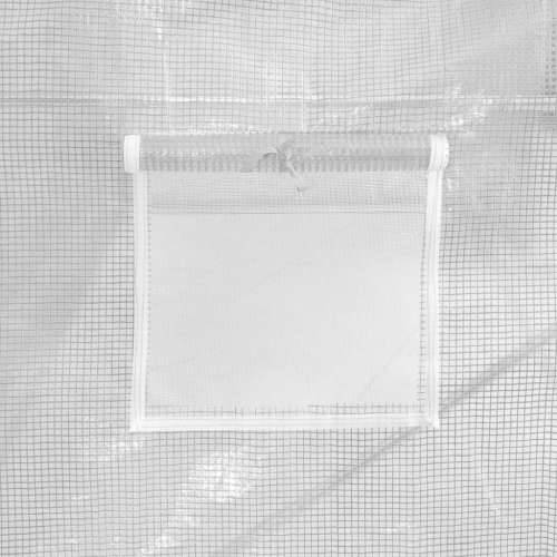 Staklenik s čeličnim okvirom bijeli 18 m² 6 x 3 x 2 m Cijena
