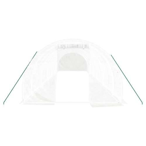 Staklenik s čeličnim okvirom bijeli 36 m² 12 x 3 x 2 m - Bijela 12 x 3 x 2 m 1 Cijena
