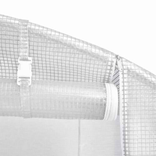 Staklenik s čeličnim okvirom bijeli 48 m² 16 x 3 x 2 m - Bijela 16 x 3 x 2 m 1 Cijena