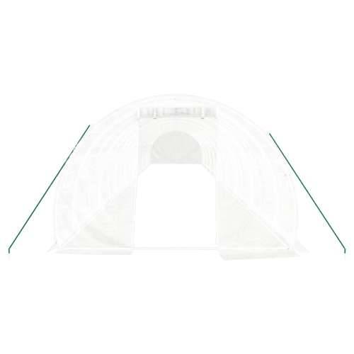 Staklenik s čeličnim okvirom bijeli 54 m² 18 x 3 x 2 m - Bijela 18 x 3 x 2 m 1 Cijena