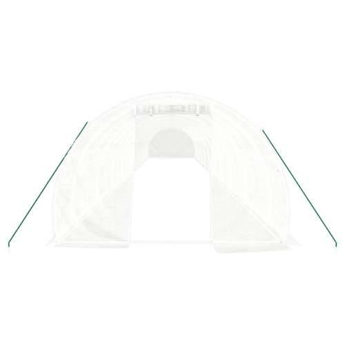 Staklenik s čeličnim okvirom bijeli 60 m² 20 x 3 x 2 m - Bijela 20 x 3 x 2 m 1 Cijena