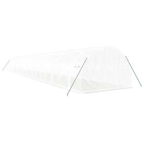 Staklenik s čeličnim okvirom bijeli 60 m² 20 x 3 x 2 m - Bijela 20 x 3 x 2 m 1 Cijena