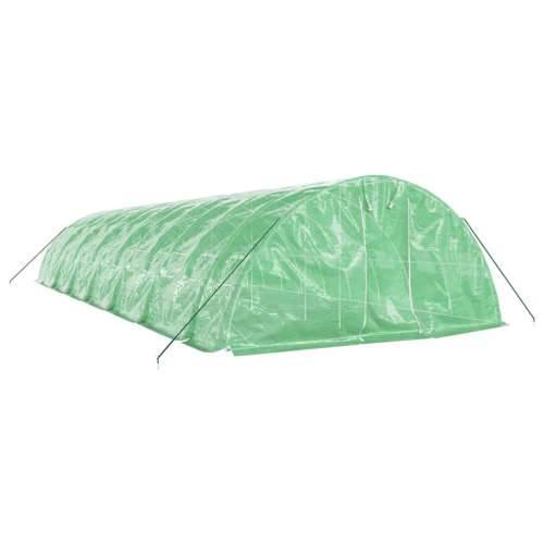 Staklenik s čeličnim okvirom zeleni 70 m² 14 x 5 x 2,3 m - Zelena 14 x 5 x 2.3 m 1 Cijena