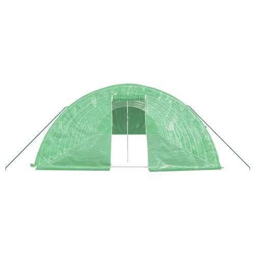 Staklenik s čeličnim okvirom zeleni 70 m² 14 x 5 x 2,3 m - Zelena 14 x 5 x 2.3 m 1 Cijena