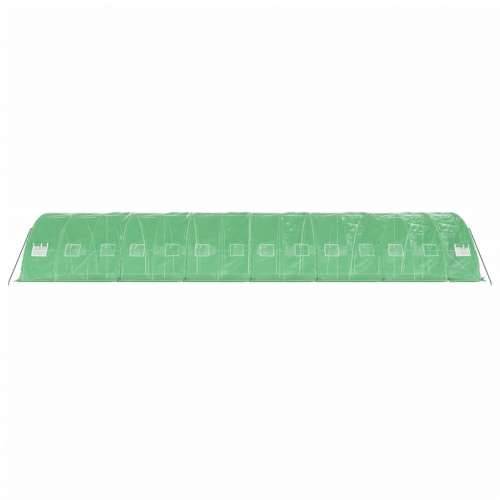 Staklenik s čeličnim okvirom zeleni 70 m² 14 x 5 x 2,3 m - Zelena 14 x 5 x 2.3 m 1 Cijena