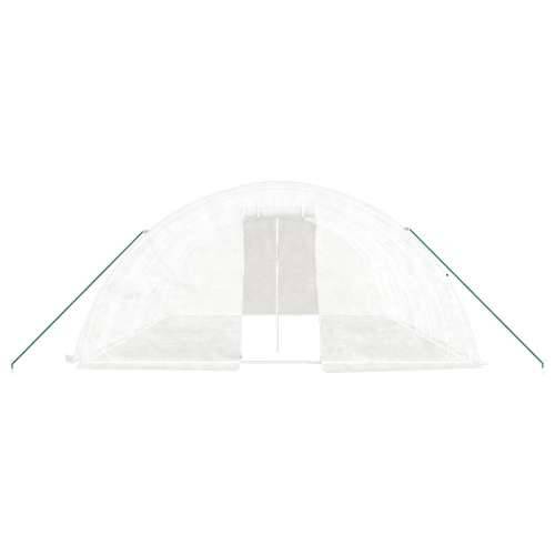Staklenik s čeličnim okvirom bijeli 30 m² 6 x 5 x 2,3 m - Bijela 6 x 5 x 2.3 m 1 Cijena