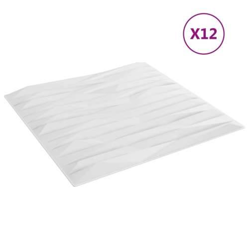 Zidni paneli 12 kom bijeli 50 x 50 cm XPS 3 m² uzorak kamena - Bijeli kamen 12 Cijena