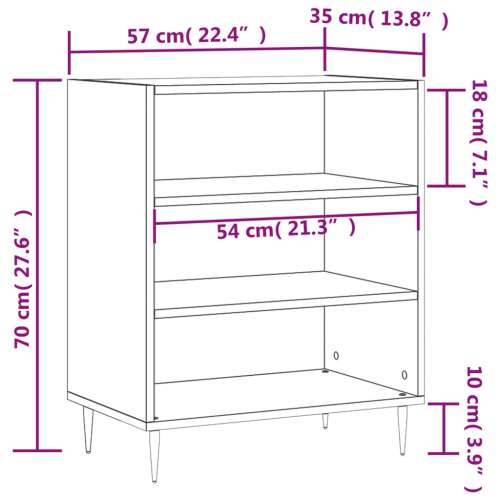 Komoda siva boja betona 57 x 35 x 70 cm od konstruiranog drva - Beton siva 1 Cijena