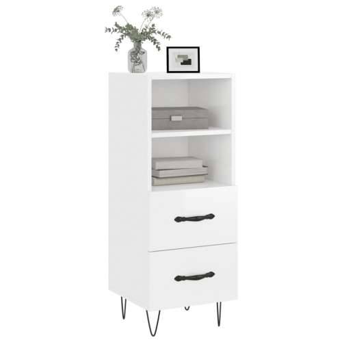 Komoda sjajna bijela 34,5 x 34 x 90 cm od konstruiranog drva - Visoko sjajno bijela 1 Cijena