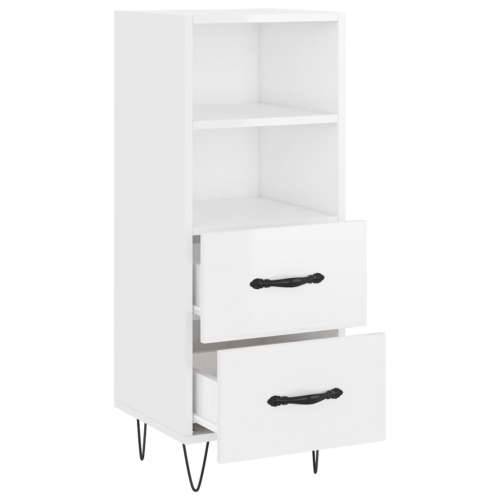 Komoda sjajna bijela 34,5 x 34 x 90 cm od konstruiranog drva - Visoko sjajno bijela 1 Cijena