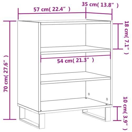 Komoda sjajna bijela 57 x 35 x 70 cm od konstruiranog drva - Visoko sjajno bijela 1 Cijena
