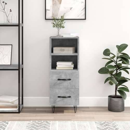 Komoda siva boja betona 34,5x34x90 cm od konstruiranog drva - Beton siva 1 Cijena