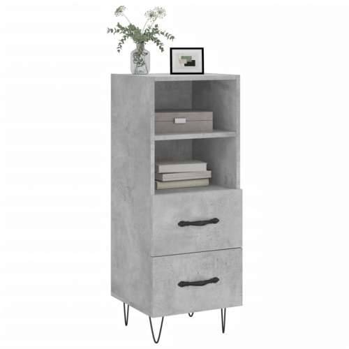 Komoda siva boja betona 34,5x34x90 cm od konstruiranog drva - Beton siva 1 Cijena