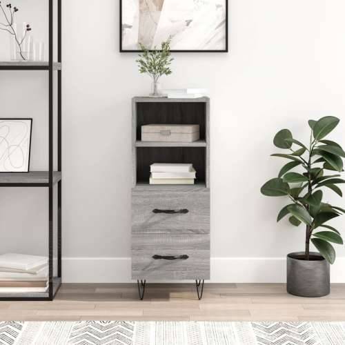 Komoda boja hrasta sonome 34,5x34x90 cm od konstruiranog drva - Sivi hrast sonoma 1 Cijena