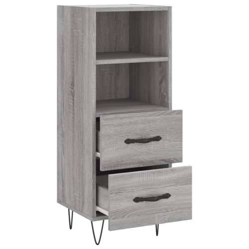 Komoda boja hrasta sonome 34,5x34x90 cm od konstruiranog drva - Sivi hrast sonoma 1 Cijena