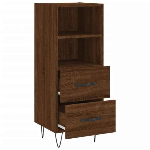 Komoda boja smeđeg hrasta 34,5 x 34 x 90 cm konstruirano drvo - Smeđi hrast 1 Cijena