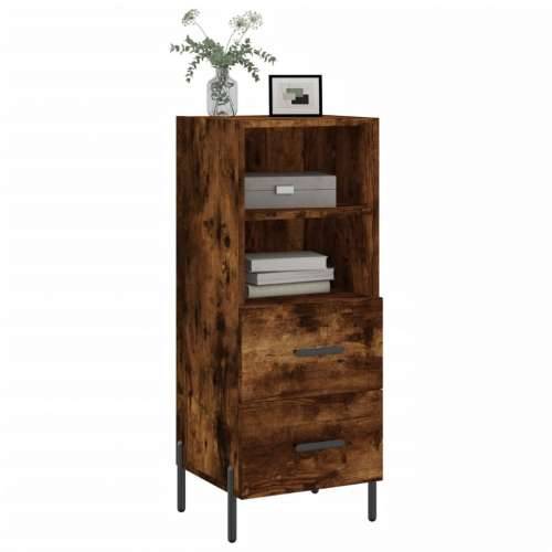 Komoda boja dimljenog hrasta 34,5x34x90 cm konstruirano drvo - Dimljeni hrast 1 Cijena