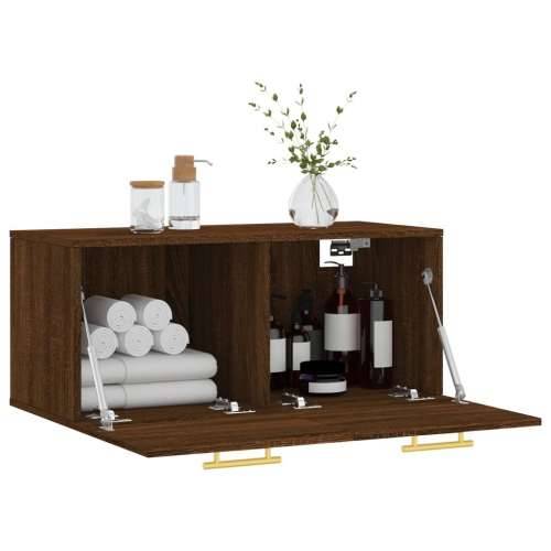 Zidni ormarić smeđa boja hrasta 80x36,5x35 cm konstruirano drvo - Smeđi hrast 80 x 36.5 x 35 cm 1 Cijena