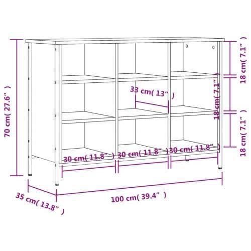 Ormarić za cipele boja hrasta 100x35x70 cm konstruirano drvo - sonoma hrast 1 70 cm 100 cm Cijena