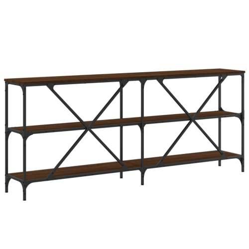 Konzoni stol boja smeđeg hrasta 180x30x75 cm od drva i željeza - Smeđi hrast 1 180 cm Cijena