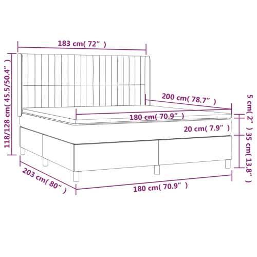 Krevet s oprugama i madracem crni 180x200 cm baršunasti - Crna 180 x 200 cm Okomite pruge Cijena