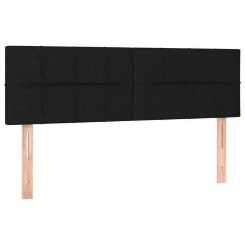 Krevet s oprugama i madracem crni 140 x 190 cm od tkanine - Crna 140 x 190 cm Blok s kvadratima Cijena