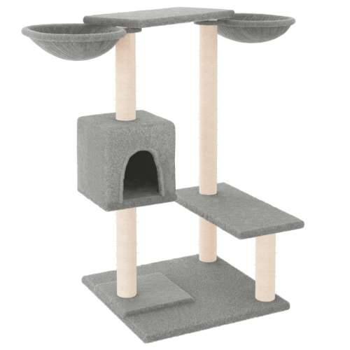 Penjalica za mačke - Kuća za mačke - Grebalica sa stupovima za grebanje svjetlosiva 82 cm - Svjetlosiva Cijena
