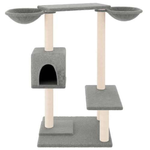 Penjalica za mačke - Kuća za mačke - Grebalica sa stupovima za grebanje svjetlosiva 82 cm - Svjetlosiva Cijena