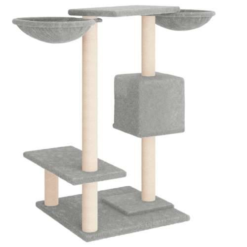 Penjalica za mačke - Kuća za mačke - Grebalica sa stupovima za grebanje svjetlosiva 82 cm - Svjetlosiva Cijena