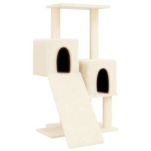 Penjalica za mačke - Kuća za mačke - Grebalica sa stupovima za grebanje krem 82 cm - Krema Cijena