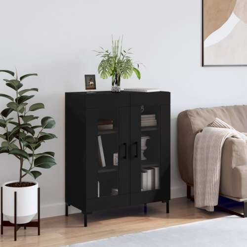 Komoda crna 69,5 x 34 x 90 cm od konstruiranog drva - Crna 1 Cijena