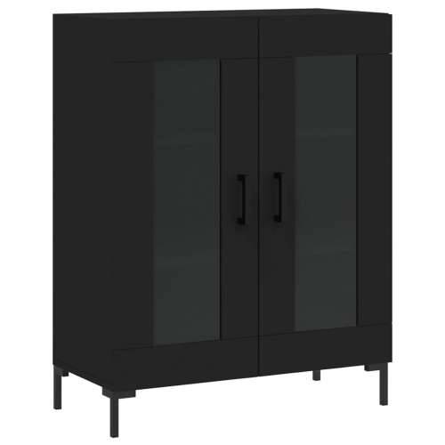 Komoda crna 69,5 x 34 x 90 cm od konstruiranog drva - Crna 1 Cijena