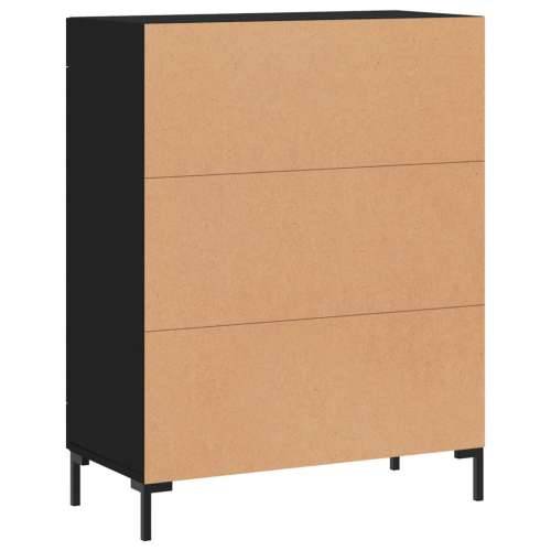 Komoda crna 69,5 x 34 x 90 cm od konstruiranog drva - Crna 1 Cijena