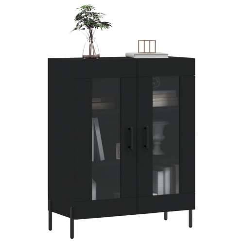 Komoda crna 69,5 x 34 x 90 cm od konstruiranog drva - Crna 1 Cijena
