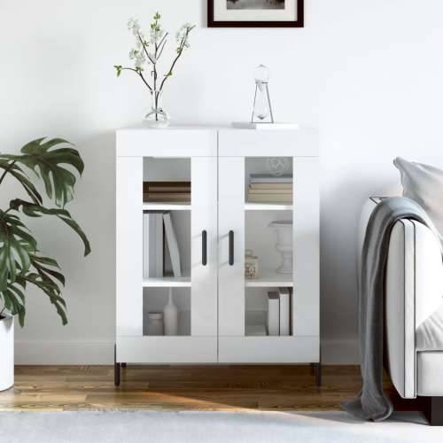 Komoda sjajna bijela 69,5x34x90 cm od konstruiranog drva - Visoko sjajno bijela 1 Cijena