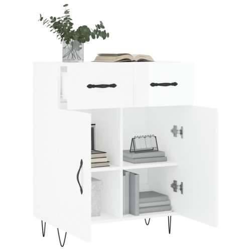 Komoda sjajna bijela 69,5x34x90 cm od konstruiranog drva - Visoko sjajno bijela 1 Cijena